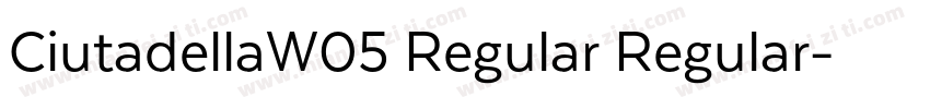 CiutadellaW05 Regular Regular字体转换